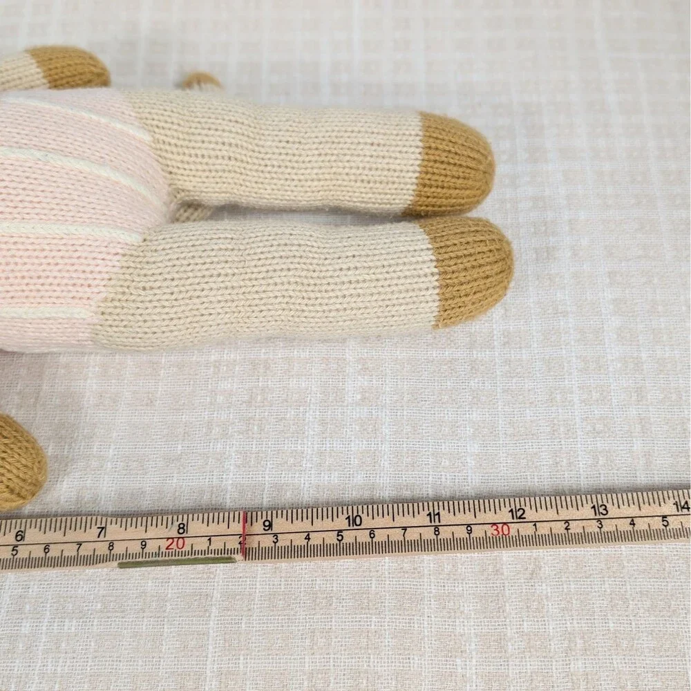 BlaBla Knit Doll Handcrafted Plush Toy Colette Cat Tan Pink 12